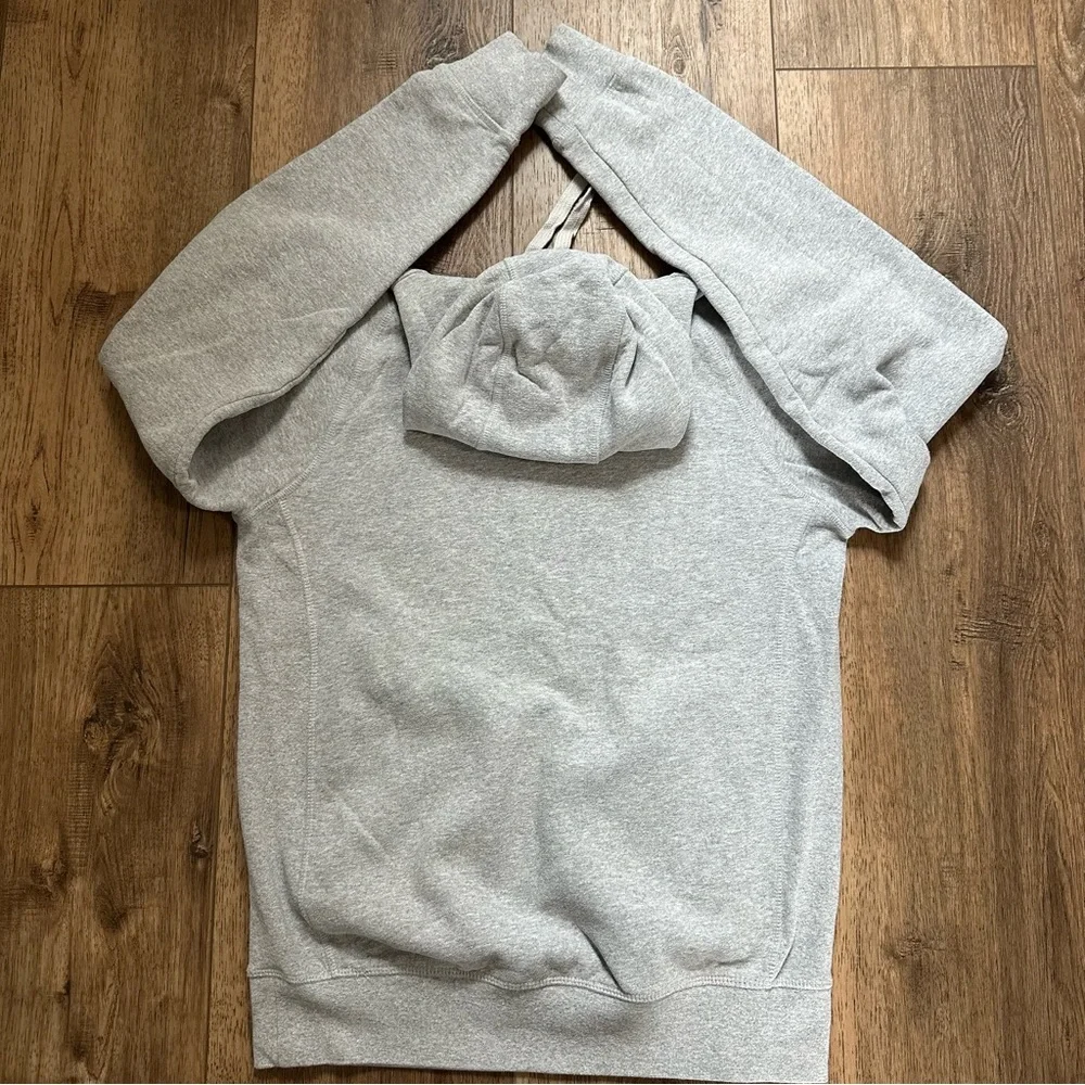 The‎ North Face Men’s Gray Hoodie Sweatshirt, Front Logo, Embroidered, Small